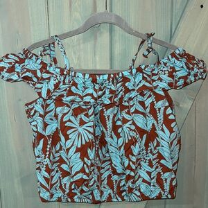 Janie and Jack big Girls size 18 EUC brown and blue